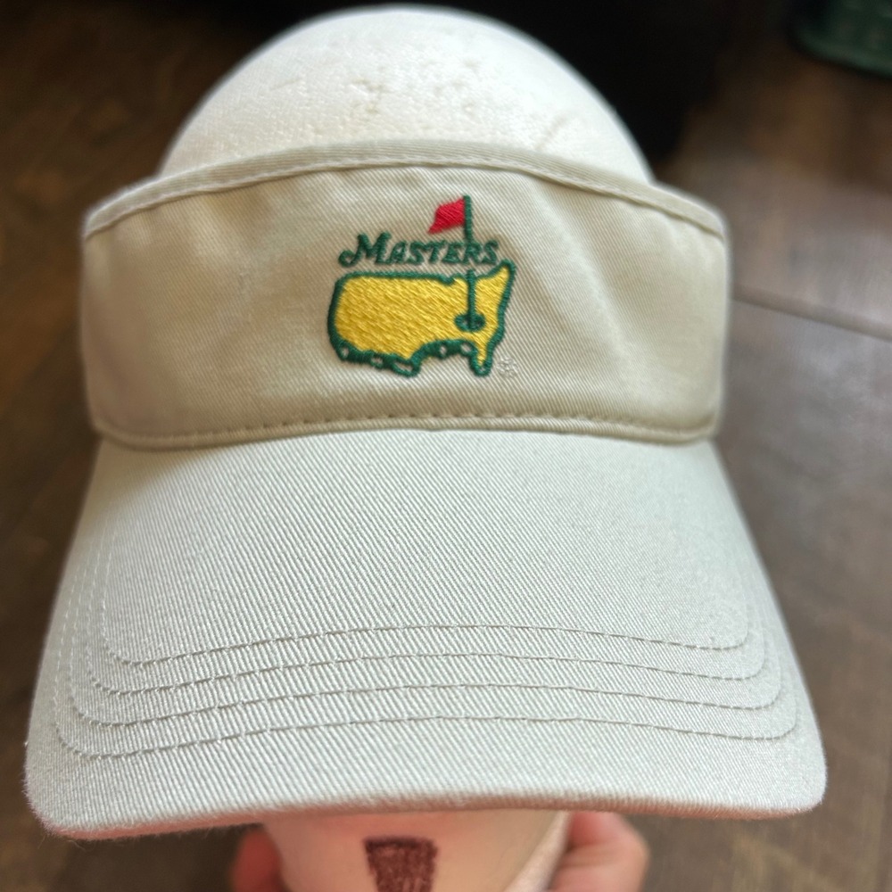 Masters American Needle Core Logo Visor Stone Beige Adjustable Golf Hat NEW